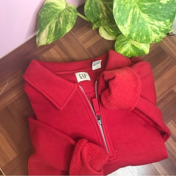 vsco 90s GAP red oversized boyfriend pullover - Picture 5 of 5